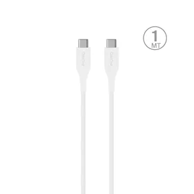 Puro Plain USB-C - USB-C 2A 1m kabelis - balts