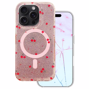 Cherry Mag maciņš paredzēts iPhone 16 Pro 6,3" ar spīdumiem