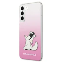 Karl Lagerfeld Choupette Eat viedtālruņa apvalks Samsung Galaxy S22+ – rozā