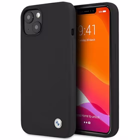 BMW Silicone Signature viedtālruņa apvalks iPhone 13 - melns