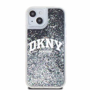DKNY Liquid Glitter Big Logo iPhone 14/15/13 Viedtālruņa apvalks (m) - melns (m)