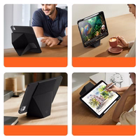 Dux Ducis Vers iPad Pro 13" (2024/2025) korpuss ar statīvu un Apple Pencil turētāju - Melns