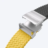 Komplekts 2 AmazingThing Blend siksniņa Apple Watch 45/46/49mm - Dzeltena-Melna/Melna