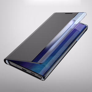 Viedtālruņa vāciņš Sleep Case Samsung Galaxy A03s (166.5) ar statīvu - melns