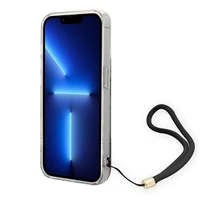 Guess GUOHCP14LHFLSB iPhone 14 Pro 6.1 "zils / zils cietais apvalks Ziedu Siksna