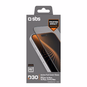 SBS Tempered Glass D3O with frame for iPhone 16 Plus / iPhone 15 Plus