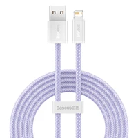 USB kabelis Lightning ierīcēm Baseus Dynamic 2 Series, 2.4A, 2m (violets)