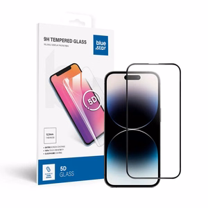 Закалённое стекло для iPhone 14 PRO (full glue) Blue Star 5D чёрное