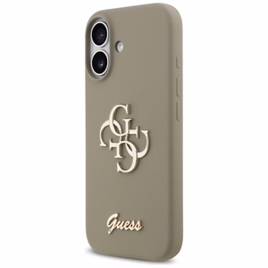 Guess Silikona lielais 4G uzraksts apvalks iPhone 17 - brūns