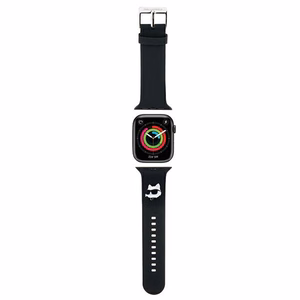 Karl Lagerfeld 3D Rubber Choupette Heads siksniņa melna priekš Apple Watch 38/40/41mm