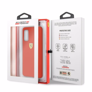 Ferrari Silicone Case for Samsung Galaxy S20 - Red