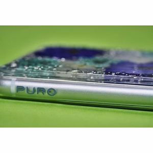 Puro Glam Hippie Chic vāciņš ierīcei iPhone XR, ar īstām zaļām ziedlapiņām