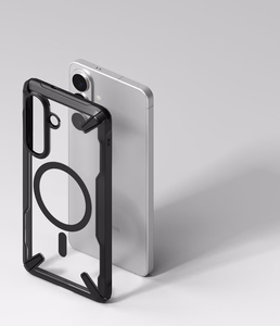 Ringke Fusion X Magnetic MagSafe Maciņš for Samsung Galaxy S26+ - Clear melns