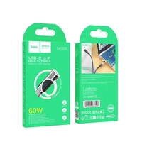 Adapteris USB-C uz Lightning Hoco 3A 60W ar digitālo indikatoru UA32A sudrabains