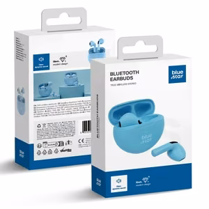 Blue Star (TX3) TWS Bluetooth bezvadu austiņas zilas
