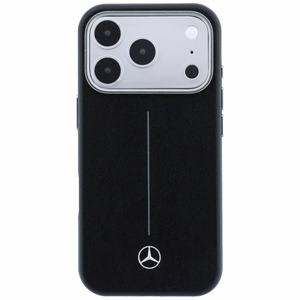 Mercedes ādas Iconic Line MagSafe maciņš iPhone 17 Pro - melns