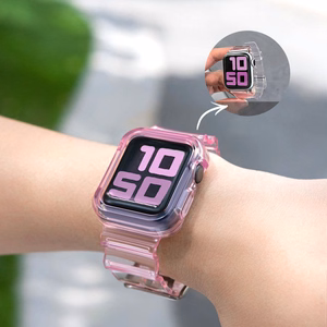 Silikona aproce siksniņa apvalks siksniņa gaismas komplekts Apple Watch 42mm - violets