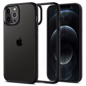 Spigen Ultra Hybrid apvalks viedtālrunim iPhone 12 / 12 Pro - Matēts melns