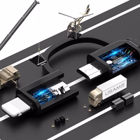 USAMS satīts kabelis U1 2in1 1m melns (lightning/microUSB) SJ192USB01 (US-SJ192)