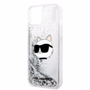 Karl Lagerfeld KLHCP14MLNHCCS iPhone 14 Plus 6.7" sudraba/sudraba cietais apvalks Spīdumi Choupette Galva