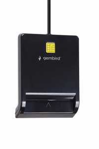 Gembird FD2-SCR – USB viedkaršu lasītājs, melns