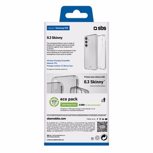 SBS Skinny maciņš priekš Samsung Galaxy S25 - caurspīdīgs