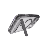 ZAGG Santa Cruz Snap KS Magnētiskais viedtālruņa apvalks ar statīvu iPhone 17 Pro – caurspīdīgs un melns