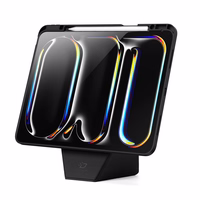 Dux Ducis Vers iPad Pro 13" (2024/2025) korpuss ar statīvu un Apple Pencil turētāju - Melns