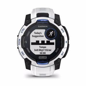 Garmin Instinct 3 Solar pulkstenis, 45 mm, balts