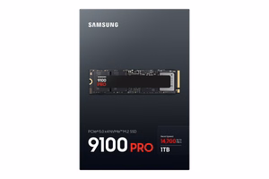 Samsung 9100 PRO 1TB SSD M.2 PCIe Gen5 NVMe, lasīšana 14700 MB/s, rakstīšana 13300 MB/s