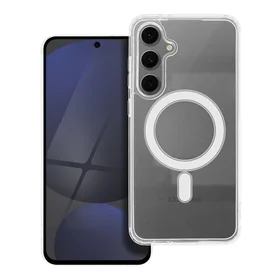 Viedtālruņa apvalks magnētisks ar MagSafe (MID), saderīgs ar SAMSUNG S24 FE, caurspīdīgs