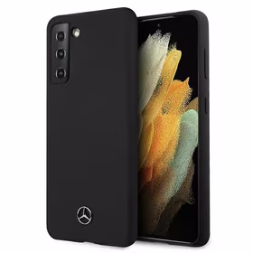 Mercedes Silikona Line apvalks Samsung Galaxy S21 melns