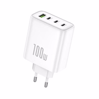 FONENG tīkla lādētājs GaN40 GaN PD 100W 3xUSB-C + 1xUSB QC3.0 balts