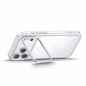 Tech-Protect MagStand MagSafe CC maciņš, paredzēts iPhone 18 Pro / 17 Pro, caurspīdīgs