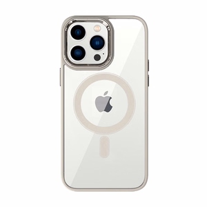 Tel Protect magnētiskais caurspīdīgais viedtālruņa apvalks Iphone 15 Pro titāna