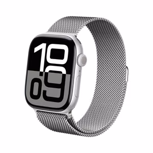 Crong Milano Steel nerūsējošā tērauda siksniņa Apple Watch 38 / 40 / 41 / 42 mm, sudraba krāsā