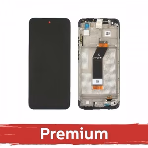 LCD displejs piemērots Xiaomi Redmi 10 (2022) melns ar rāmi OEM