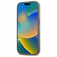 DKNY Ādas rūtainais mono raksts Magnētiskais viedtālruņa apvalks iPhone 14 Pro - bēša