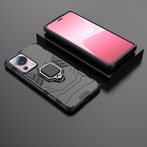 Viedtālruņa apvalks Ring Armor Xiaomi 13 Lite ar magnētisko turētāju un gredzenu - melns