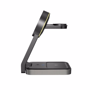 Tech-Protect QI15W-A28 MagSafe 3in1 indukcijas lādētājs ar statīvu viedtālrunim / Apple Watch / AirPods - melns