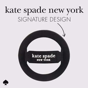 Kate Spade New York Magnetic Loop Grip MagSafe magnētiskais tālruņa turētājs pirkstam, melns