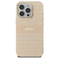DKNY Atkārtots tekstūras raksts un svītra magnētiskais iPhone 16 Pro viedtālruņa apvalks - rozā