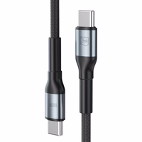 3mk Hyper Cable N-SERIES USB-C / USB-C 1m 20V/5A 100W kabelis - melns
