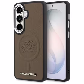 Karl Lagerfeld maciņš Embossed Ring Initials MagSafe Samsung Galaxy S26 brūns