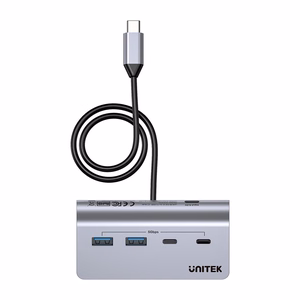UNITEK alumīnija USB-C sadalītājs 2x USB-A 2x USB-C 5Gbps