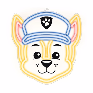 Piekarināma neona LED dekorācija uz organiskā stikla Paw Patrol – Chase OW-130346