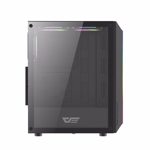 Darkflash DK151 LED datora korpuss (melns) + 3 RGB ventilatori