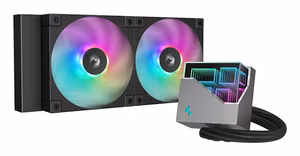 DeepCool LT240 procesora „viss vienā“ šķidruma dzesētājs 12 cm melns 1 gab.