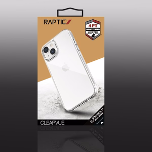 Raptic X-Doria Clearvue viedtālruņa apvalks iPhone 14 Plus aizmugures caurspīdīgs apvalks