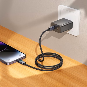 Cable USB C to Lightning Hoco PD 27W with display 1 m X112 black